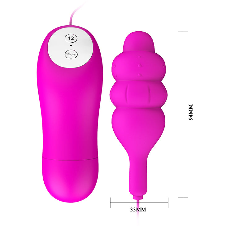 Baile Pleasure Shell Bullet Vibe Dark Purple w Remote