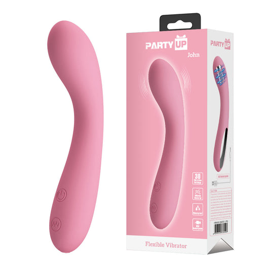 Party Up John Flexible Vibrator Pink