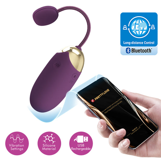 Pretty Love Abner Egg Vibrator with App Control Dark Purple