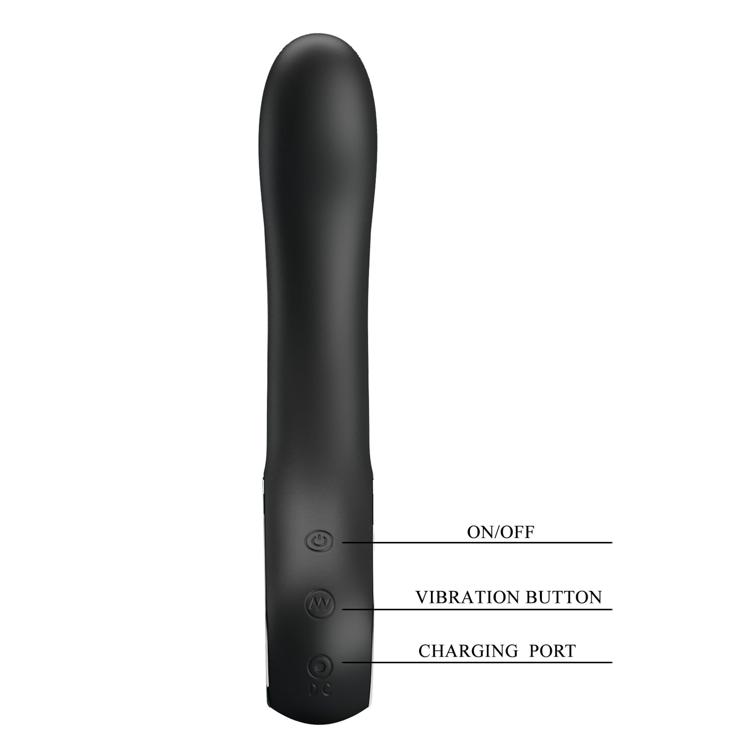Pretty Love USB Rechargeable Alston Vibrator Black