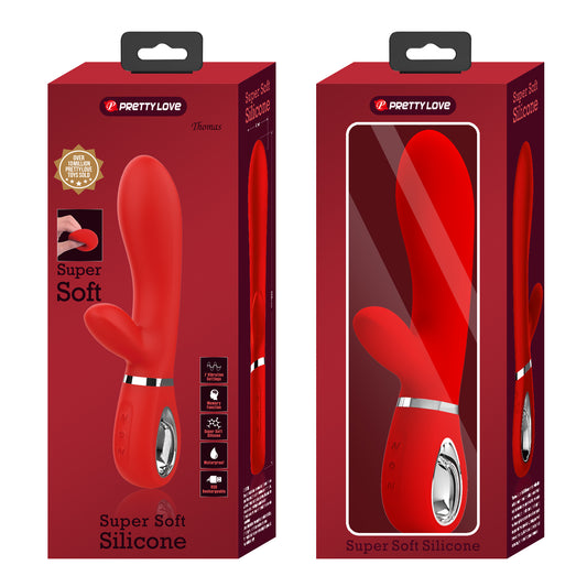 Pretty Love Super Soft Silicone Thomas Rabbit Vibrator Red