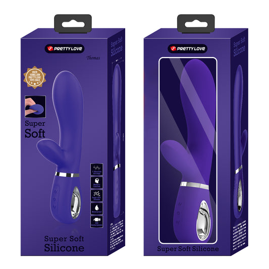 Pretty Love Super Soft Silicone Thomas Rabbit Vibrator Purple