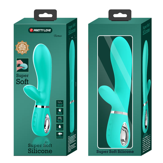 Pretty Love Super Soft Silicone Thomas Rabbit Vibrator Seafoam