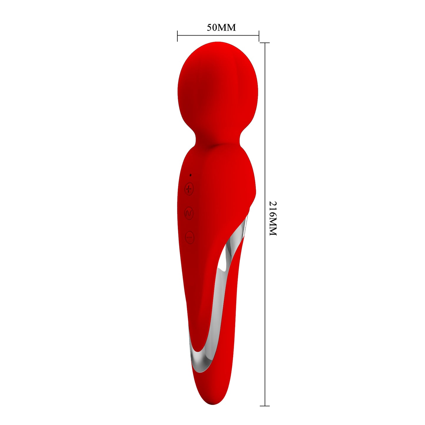 Pretty Love Super Soft Silicone Walter Body Massage Wand Vibrator Red