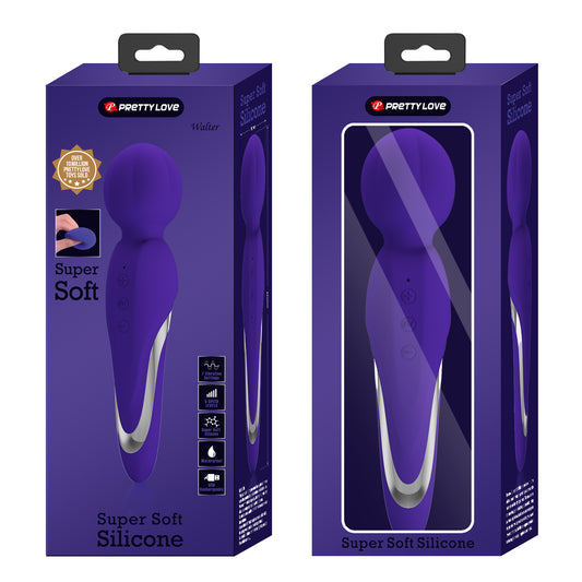 Pretty Love Super Soft Silicone Walter Body Massage Wand Vibrator Purple