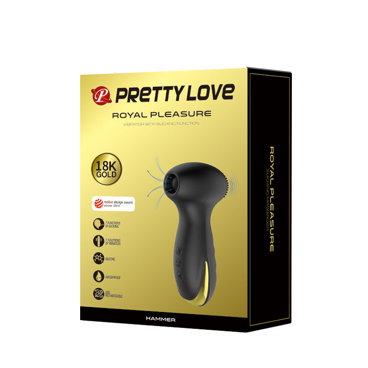 Pretty Love Hammer Sucking Vibrator with 24K Gold