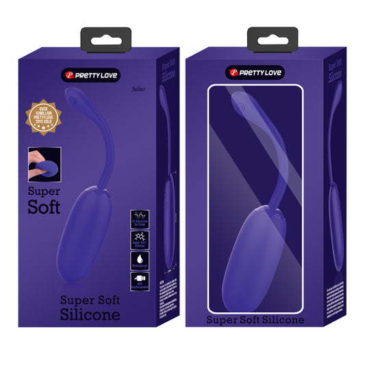 Pretty Love Super Soft Silicone Julius Bullet Egg Vibrator Purple