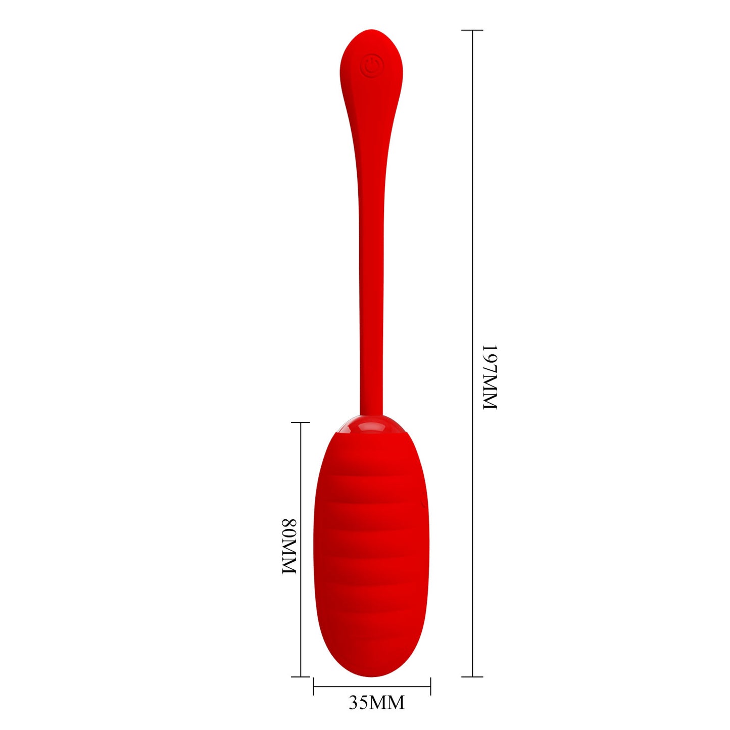 Pretty Love Super Soft Silicone Kirk Vibrating Egg Red