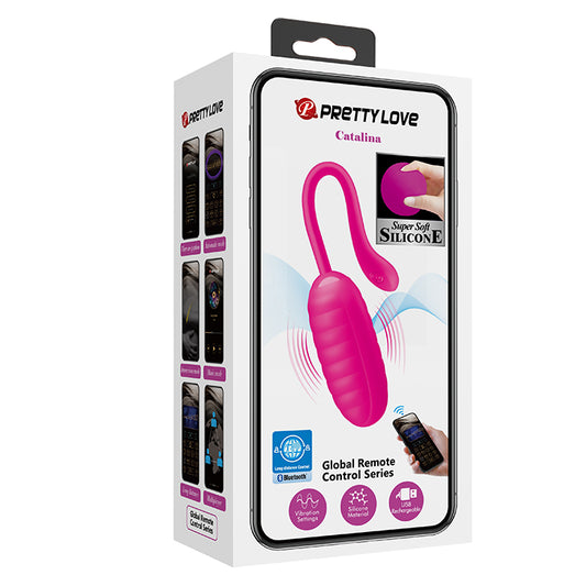 Pretty Love Super Soft Silicone Kirk Vibrating Egg Pink (App)