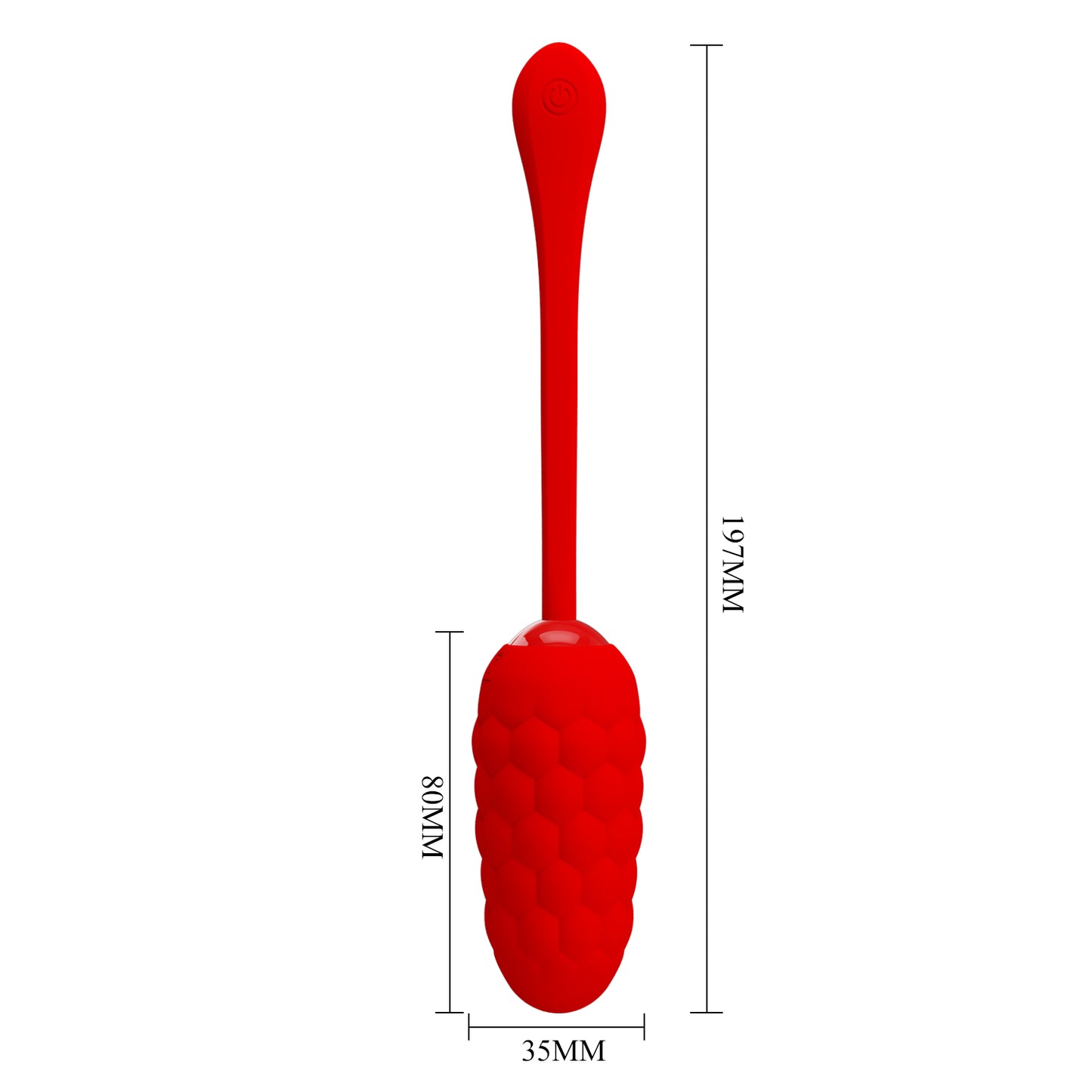 Pretty Love Super Soft Silicone Marina Vibrating Egg Red
