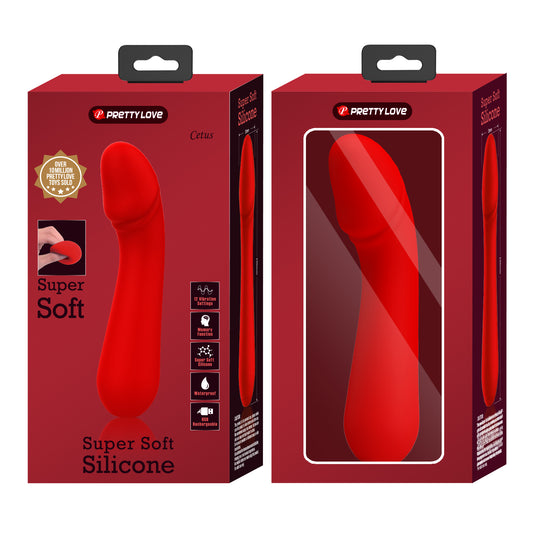 Pretty Love Super Soft Silicone Cetus G-Spot Vibrator Red