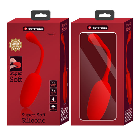 Pretty Love Super Soft Silicone Knucker Egg Vibrator Red