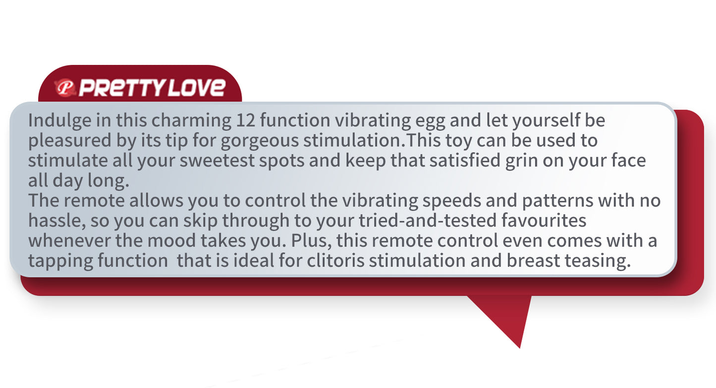 Pretty Love Orthius Remote Control Sucking Egg Vibrator Purple