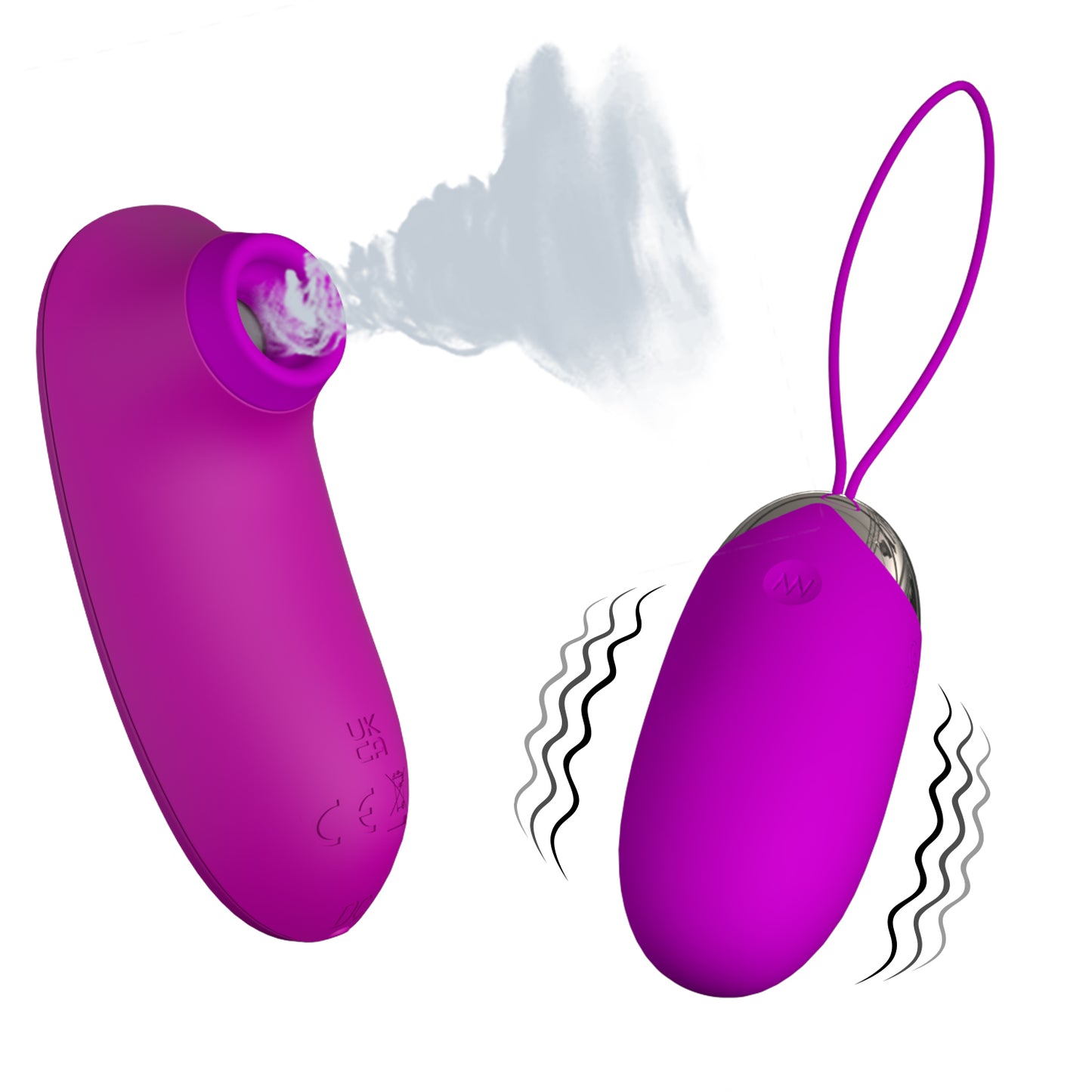 Pretty Love Orthius Remote Control Sucking Egg Vibrator Purple