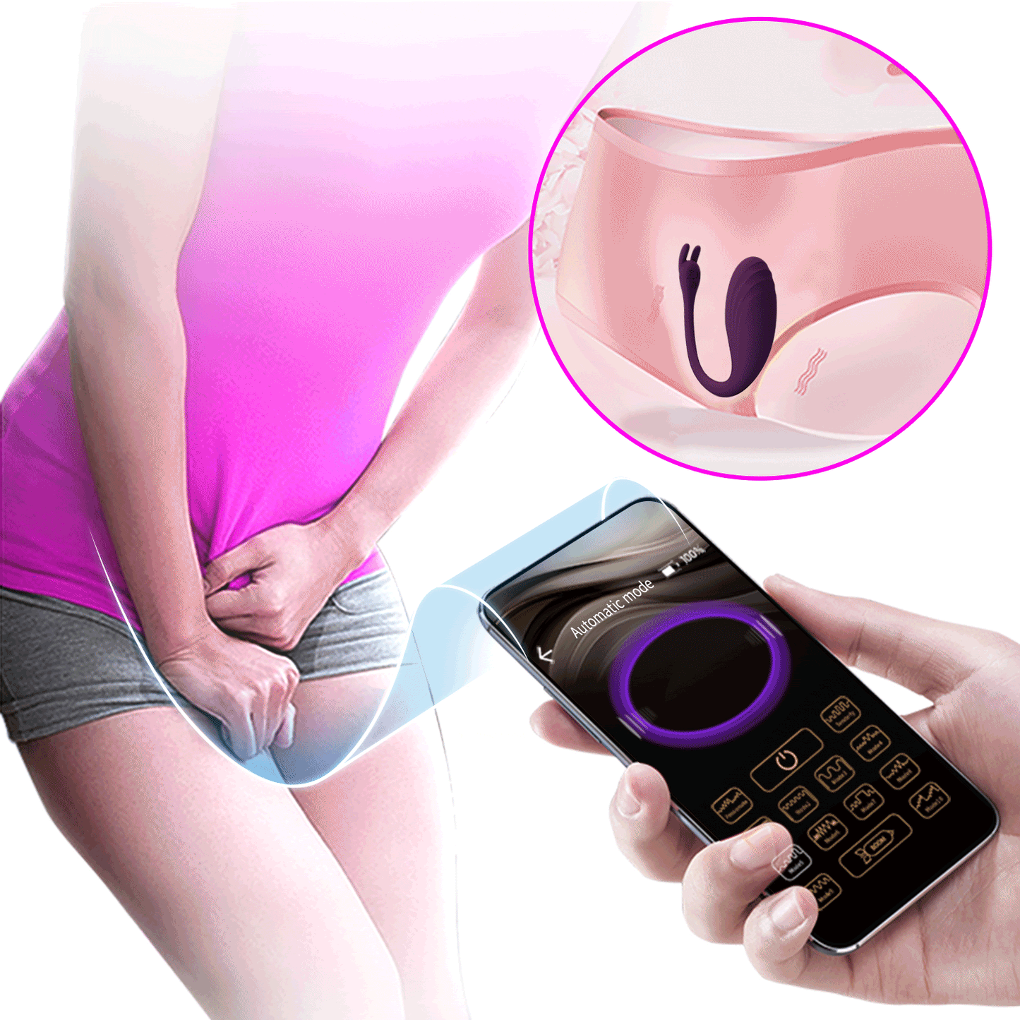 Pretty Love Catalina Wearable Panty Egg Vibrator Byzantium (App)