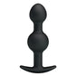 Party Up JAMES Anal Bead Plug - Black 10.4cm Beaded Butt Plug