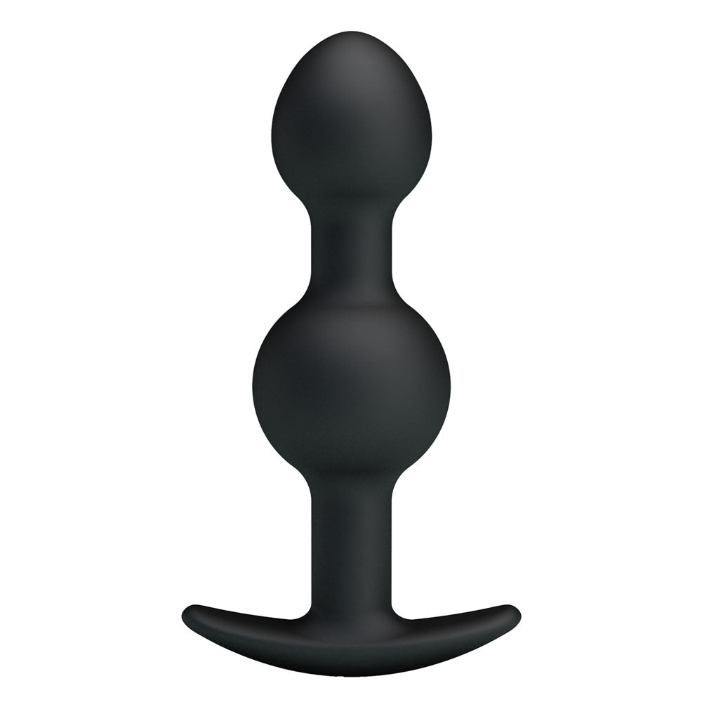 Party Up JAMES Anal Bead Plug - Black 10.4cm Beaded Butt Plug