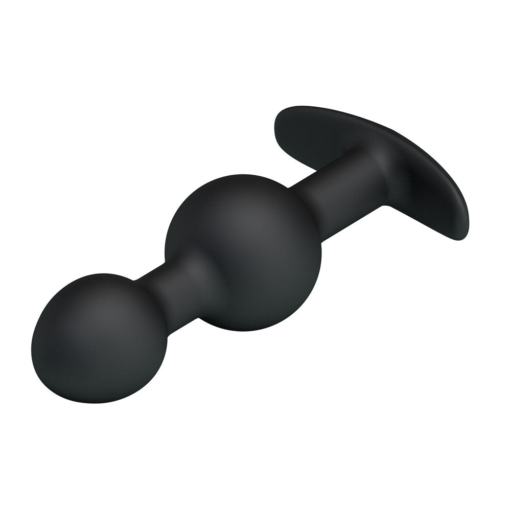 Party Up JAMES Anal Bead Plug - Black 10.4cm Beaded Butt Plug
