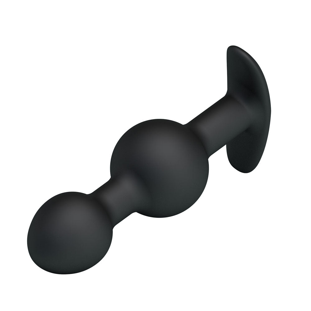 Party Up JAMES Anal Bead Plug - Black 10.4cm Beaded Butt Plug