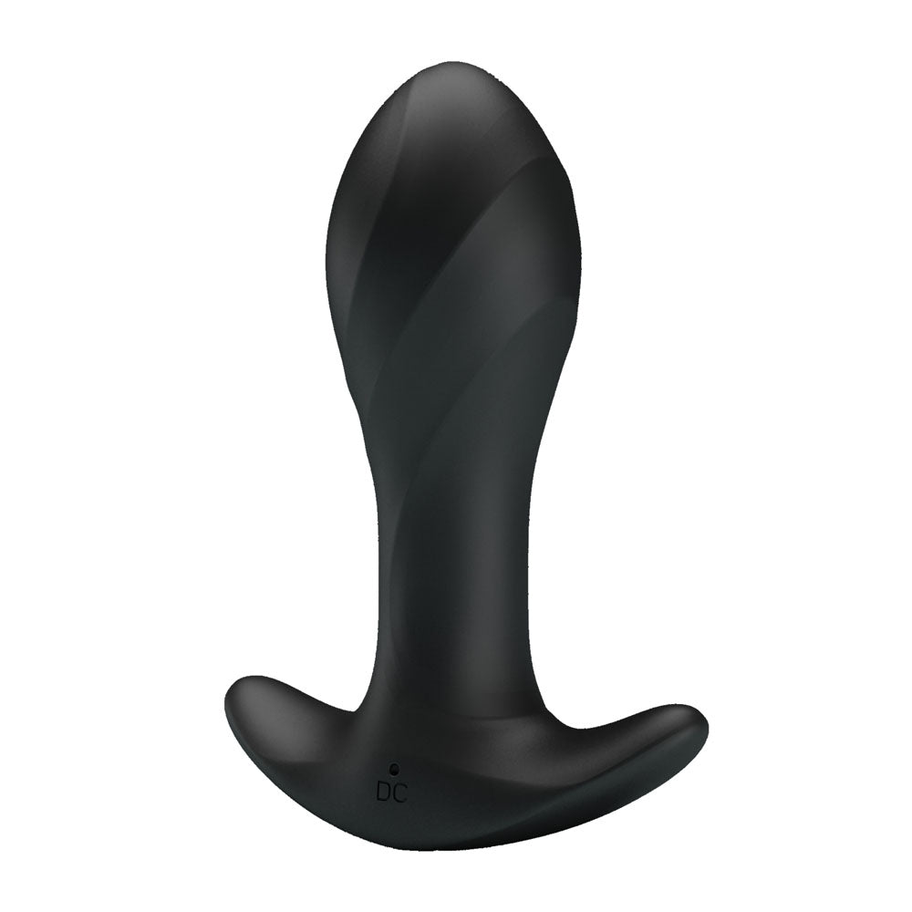 Party Up KEITH Vibrating Plug - Black 10.5cm Vibrating Butt Plug