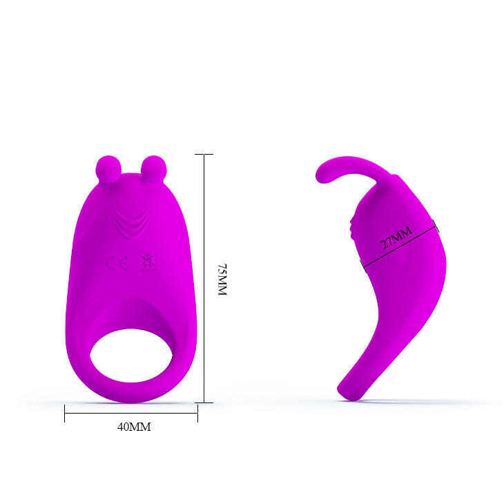 Pretty Love Rabbit Vibrator Cock Ring Purple