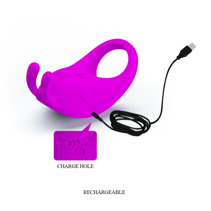 Pretty Love Rabbit Vibrator Cock Ring Purple