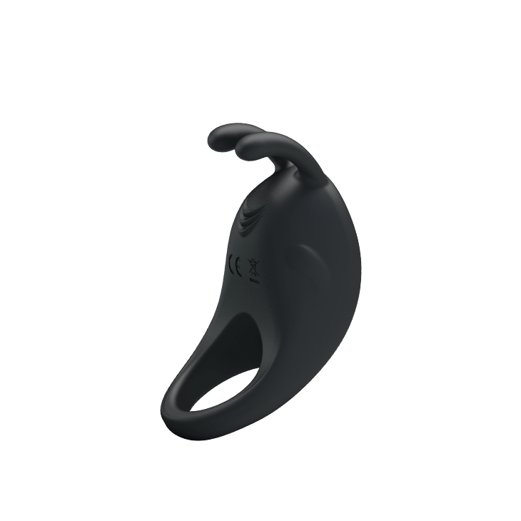 Pretty Love Rabbit Vibrator Cock Ring Black