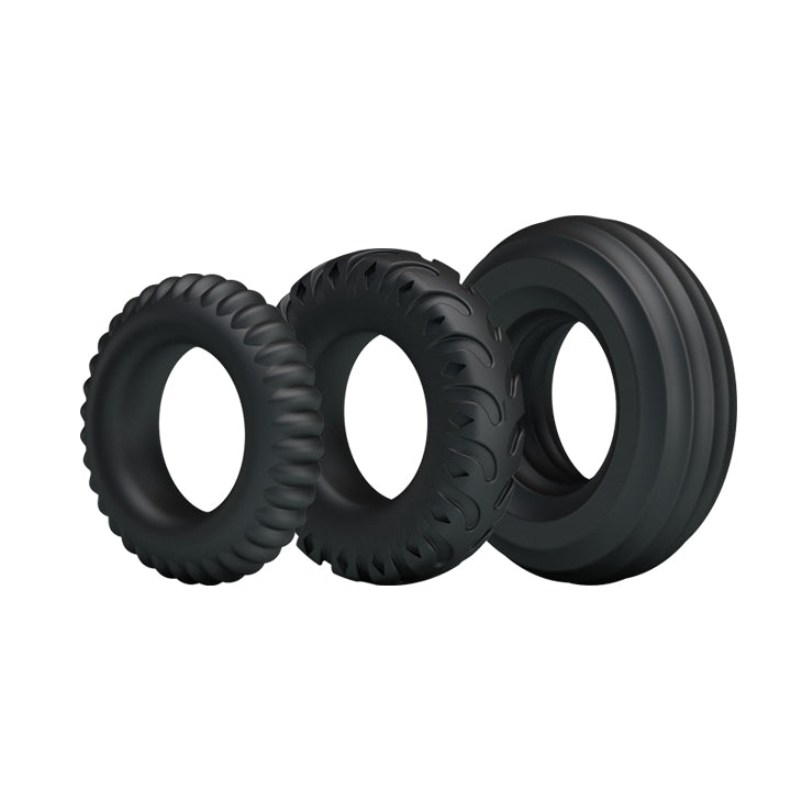 Baile Cock Ring Triple Pack Black