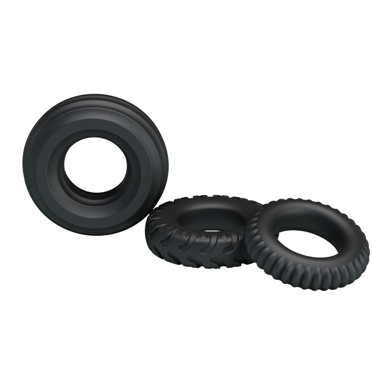 Baile Cock Ring Triple Pack Black