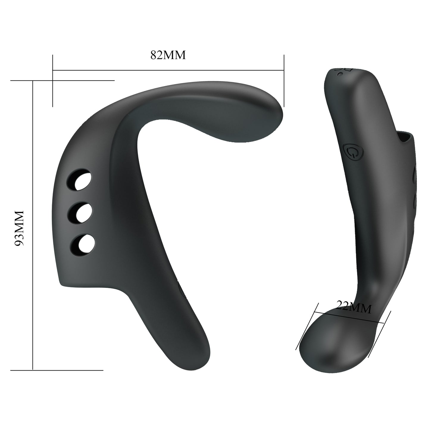 Pretty Love Gorgon Fingering Vibrator Black