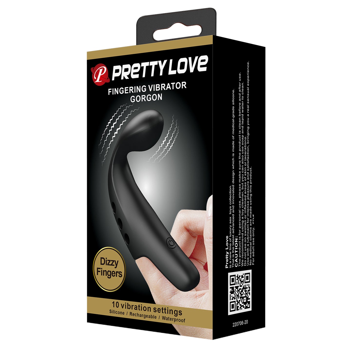 Pretty Love Gorgon Fingering Vibrator Black