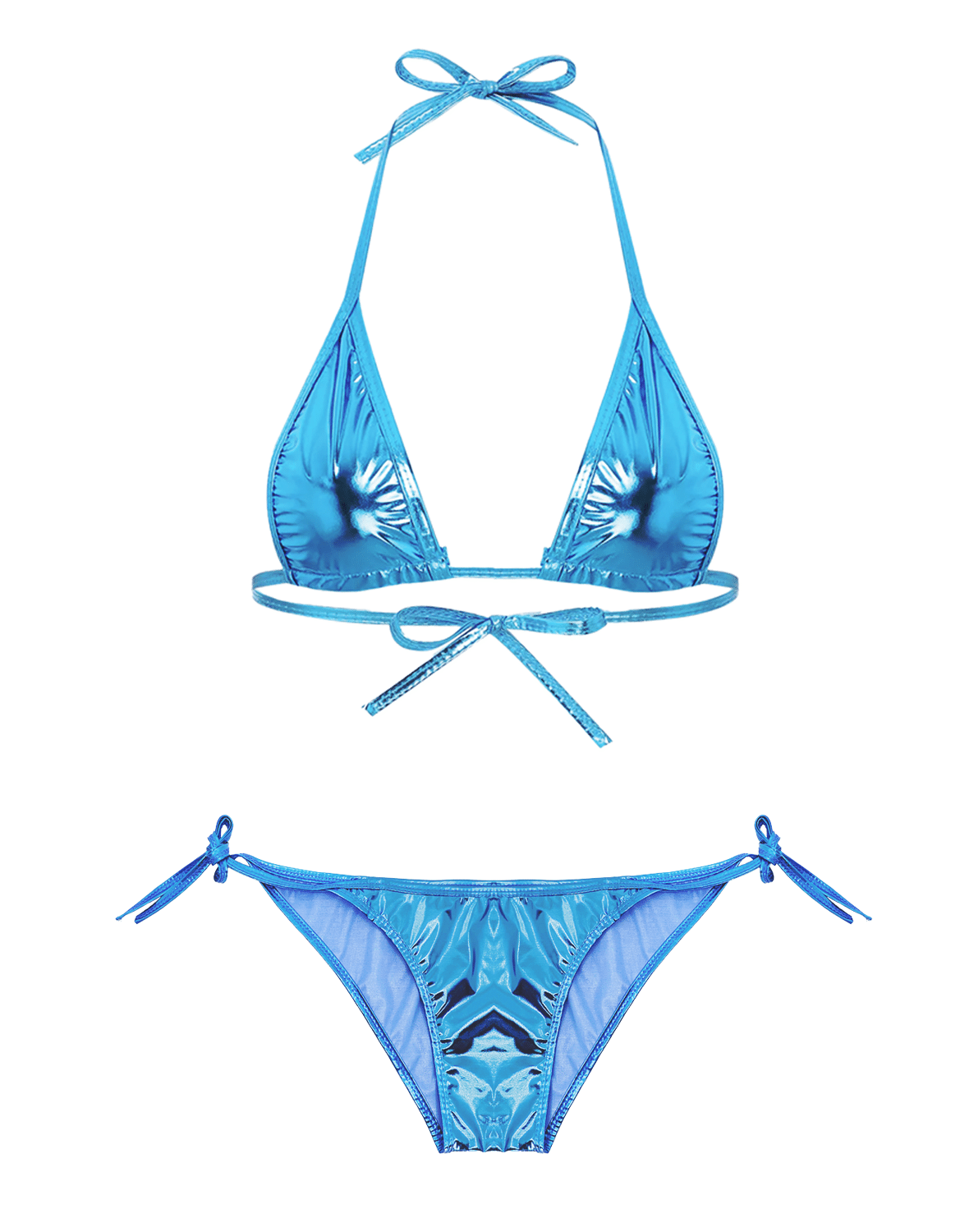 Love In Leather BIK003 Metallic Micro Bikini One Size - MULTIPLE COLOURS