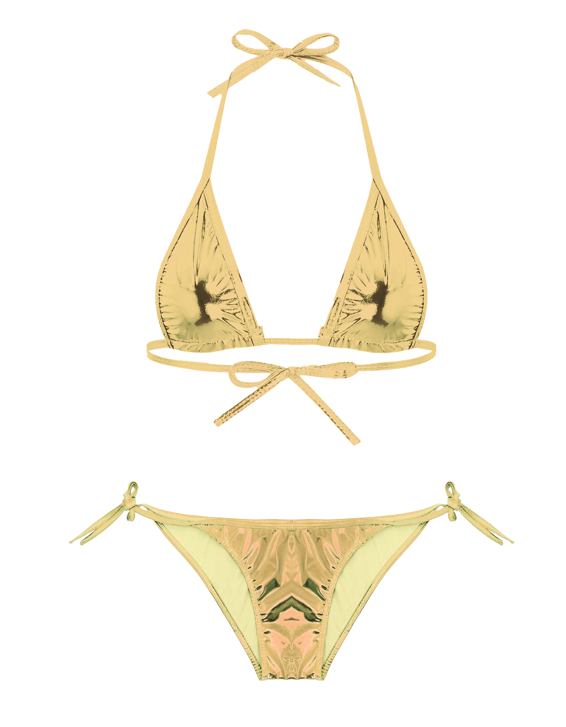 Love In Leather BIK003 Metallic Micro Bikini One Size - MULTIPLE COLOURS