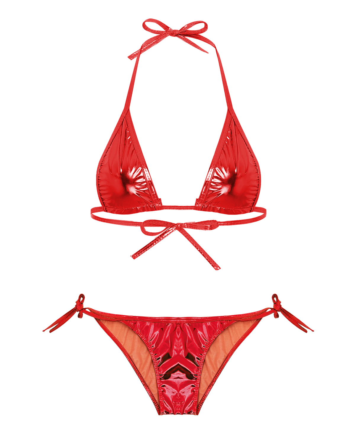 Love In Leather BIK003 Metallic Micro Bikini One Size - MULTIPLE COLOURS