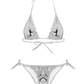 Love In Leather BIK003 Metallic Micro Bikini One Size - MULTIPLE COLOURS