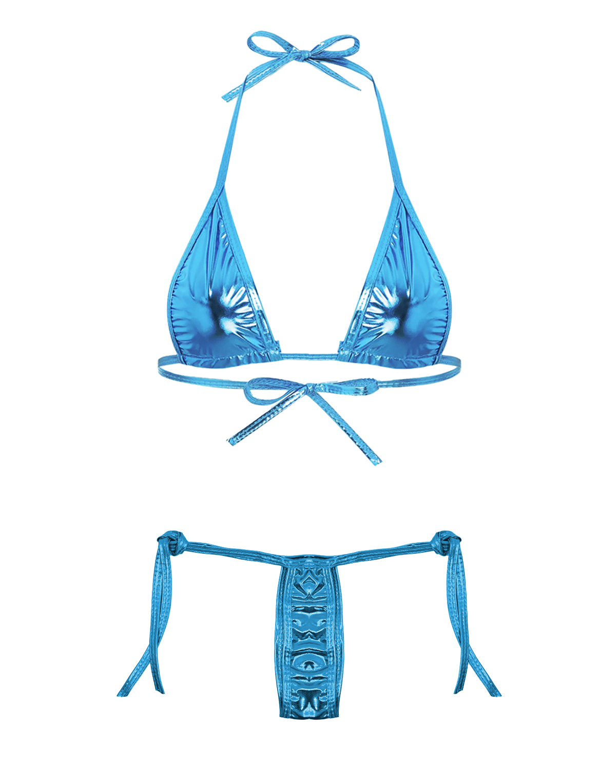 Love In Leather BIK004 Metallic Micro Bikini One Size - MULTIPLE COLOURS