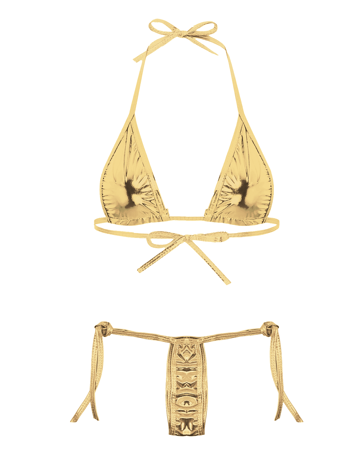 Love In Leather BIK004 Metallic Micro Bikini One Size - MULTIPLE COLOURS