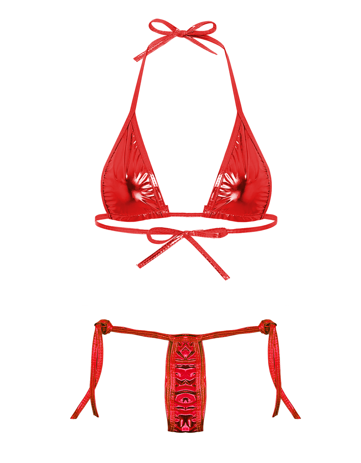 Love In Leather BIK004 Metallic Micro Bikini One Size - MULTIPLE COLOURS