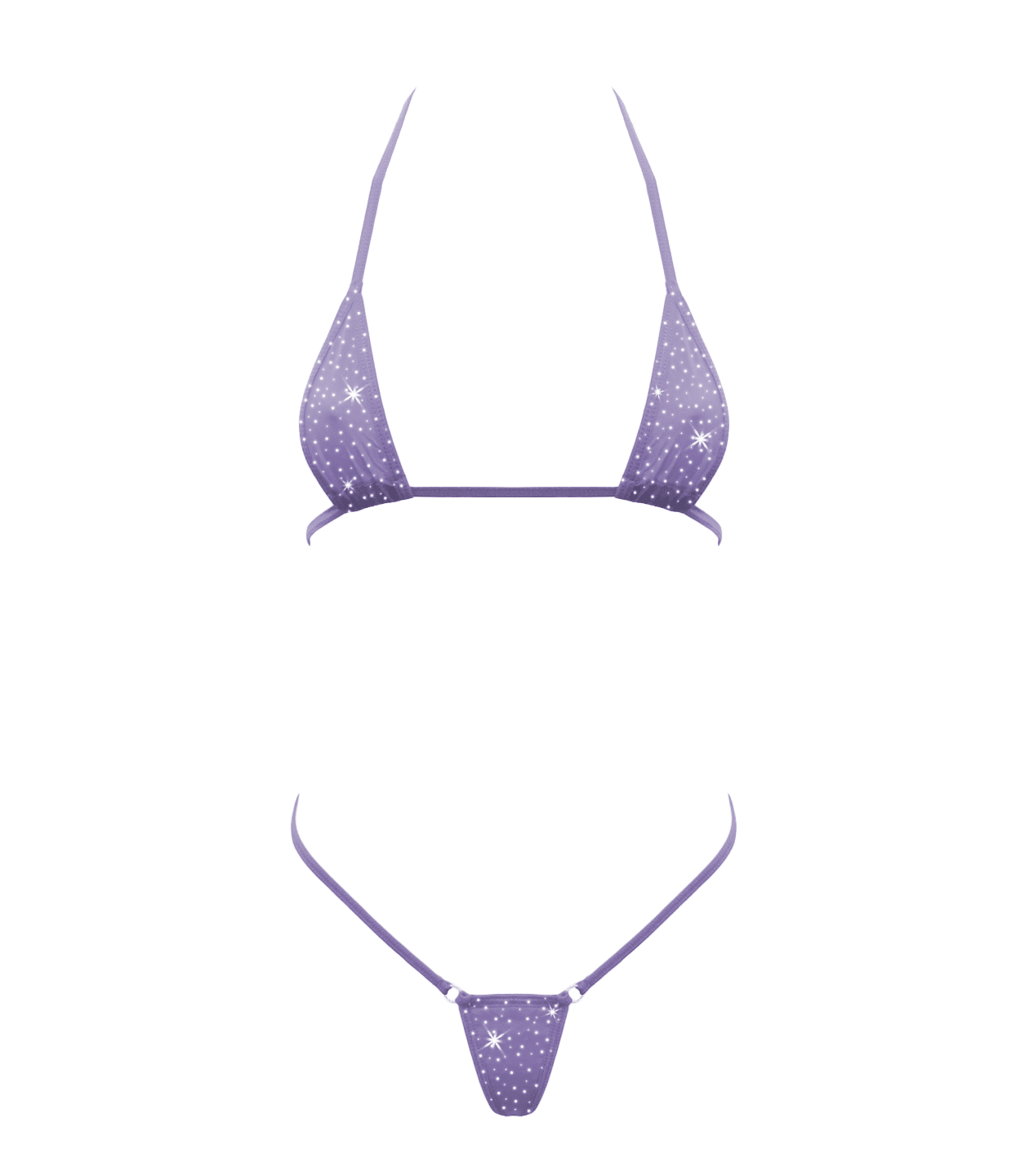 Love In Leather BIK005 Rhinestone Embellished Micro Bikini One Size - MULTIPLE COLOURS