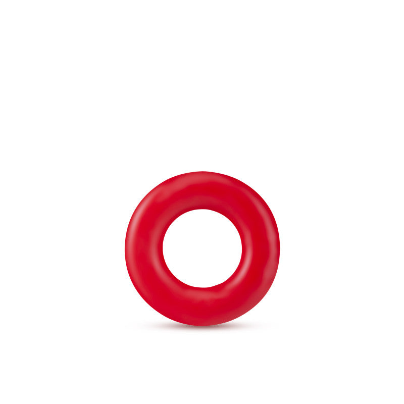 Blush Novelties | Stay Hard Donut Rings - Red Cock Rings - Set of 2