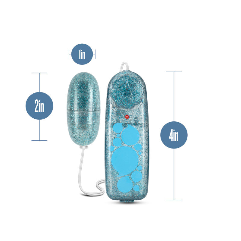 Blush Novelties B Yours Glitter Power Bullet - Blue