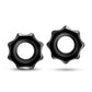 Blush Novelties | Stay Hard Nutz Black Cock Rings - Set of 2