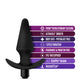 Blush Novelties | Anal Adventures Platinum Vibrating Plug - Black 12.7cm (5") Vibrating Butt Plug