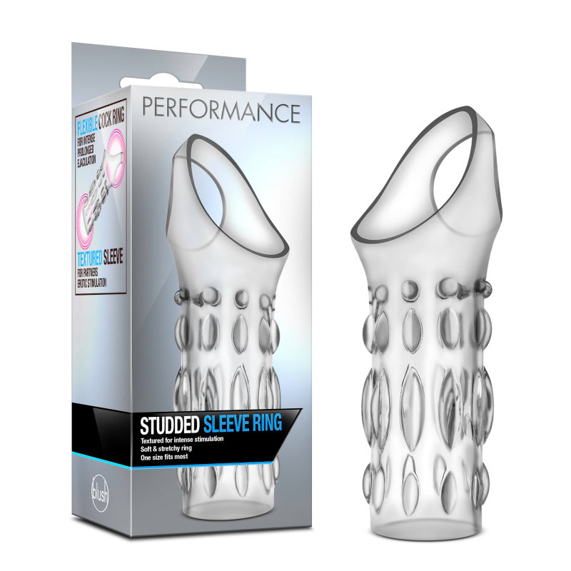 Blush Novelties | Performance Studded Sleeve Ring Clear