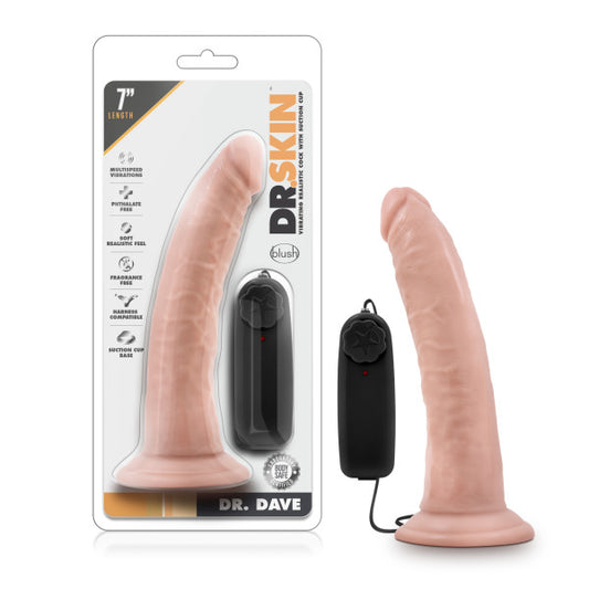 Dr. Skin Dr. Dave 7" Vibrating Dong