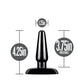 Blush Novelties | Anal Adventures Basic Anal Plug - Small Black 10.8cm Butt Plug