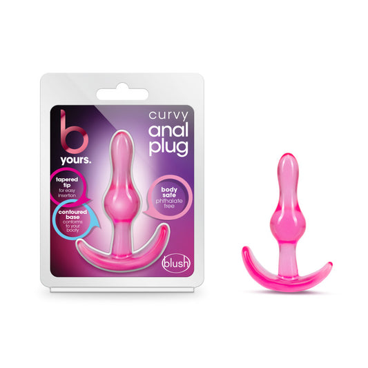 Blush Novelties B Yours Curvy Anal Plug 8.9cm Butt Plug Pink