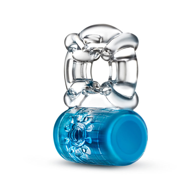 Blush Novelties Play With Me Pleaser Rechargeable C-Ring Cock Ring - Blue