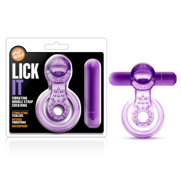 Blush Novelties Play With Me - Lick It Vibrating Cock & Ball Rings