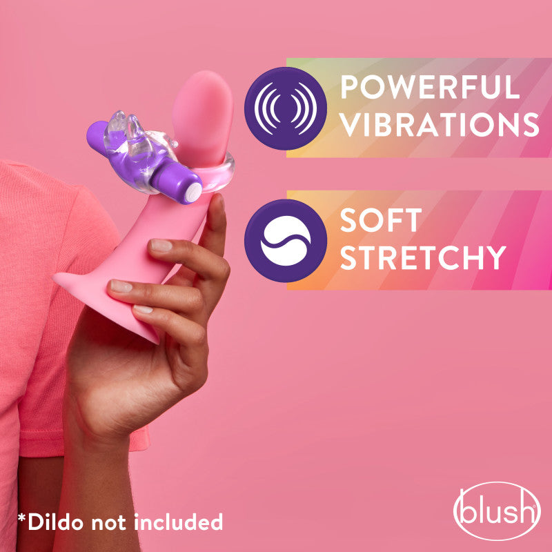 Blush Novelties Play With Me Bull Vibrating C-Ring Cock Ring - Purple